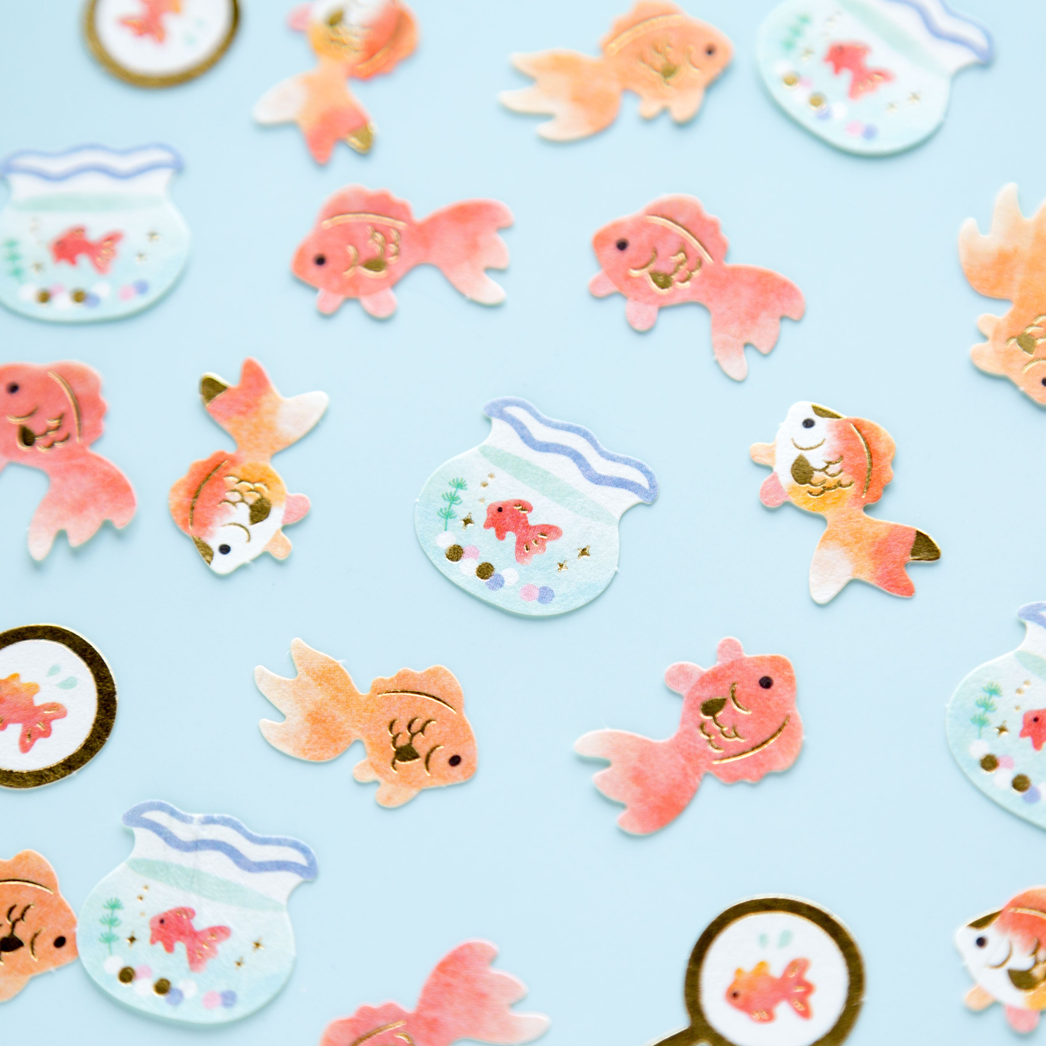 Die Cut Fish Flasher Stickers