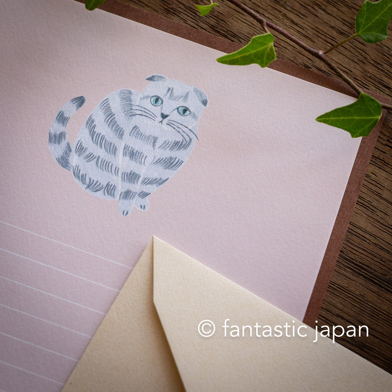 miyuki matsuo letter writing set / cat -Amy-