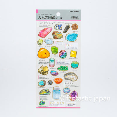 Gold foil adult visual dictionary sticker -minerals 2-