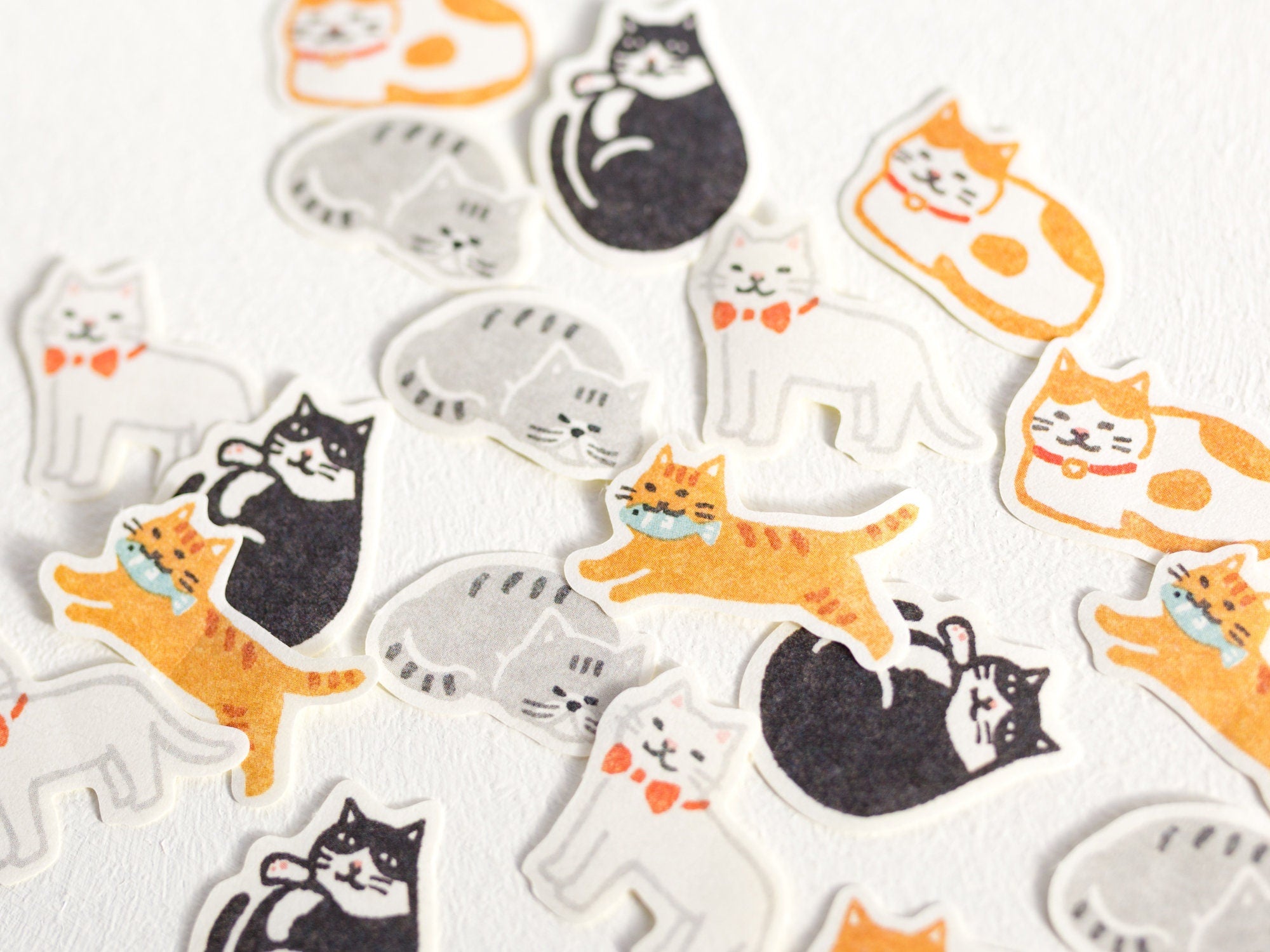 Washi die-cut stickers -cats- – Fantastic Japan