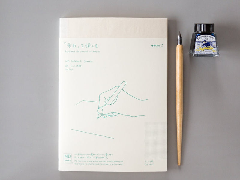 Midori MD Notebook-A5 size- H210W148 "doted", MD PAPER, Japanese stationery