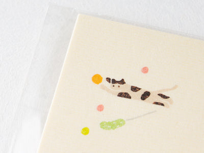 Stamp washi letter set -Playing cats-