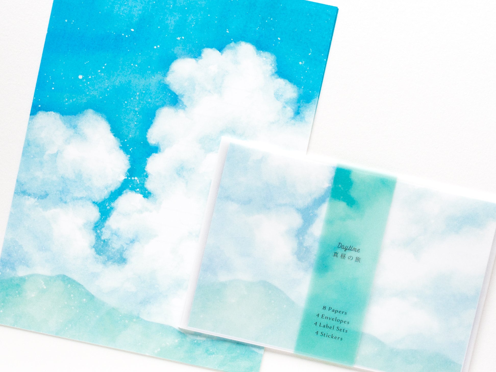 Letter Writing Set - Clouds / Aqua