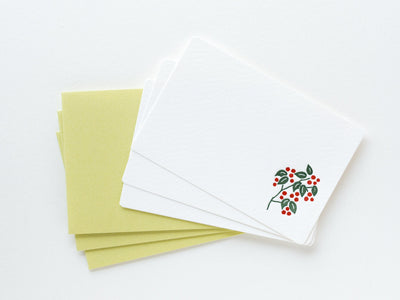 mini message card set -mois et fleurs "checkerberry"-