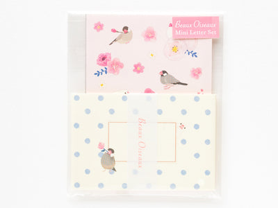 Mini letter set -Beaux Oiseaux -"Java sparrow"-