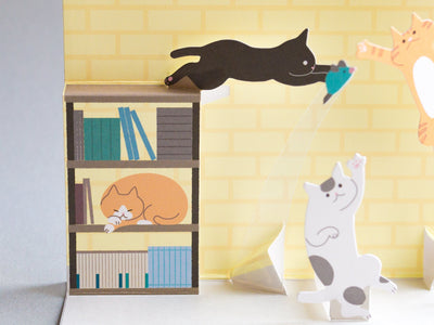 Birthday card -jumping cats-