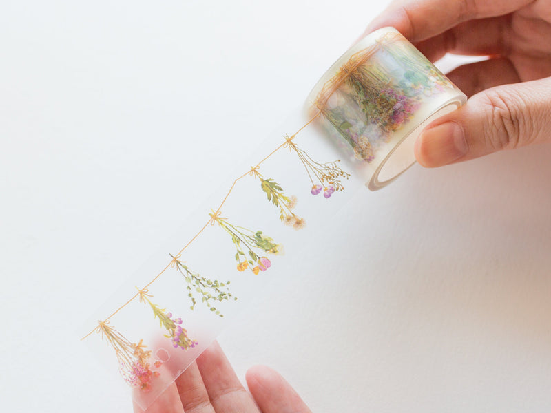 PET film Clear tape -floral garland-