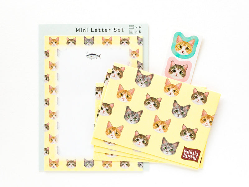 Mini letter set -Cats face-