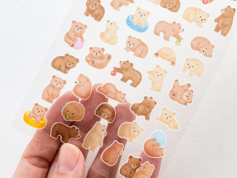 Baby animal sticker -Little bear-