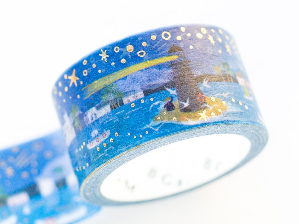 Masking Tape Lighthouse at the harbor Fantastic Japan