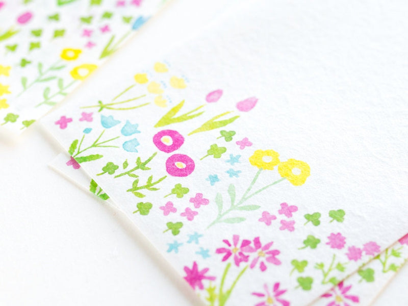 Japanese style washi letter set -colorful garden-