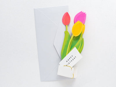 Birthday Blooming card -Tulip-