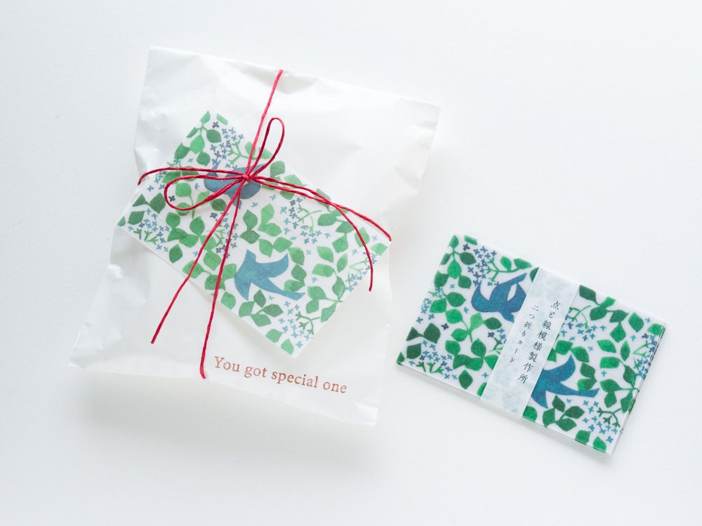 Classiky folded mini card -message bird- – Fantastic Japan