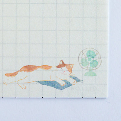 Washi Writing Letter Pad and Envelopes -Cats in Japanese summer-