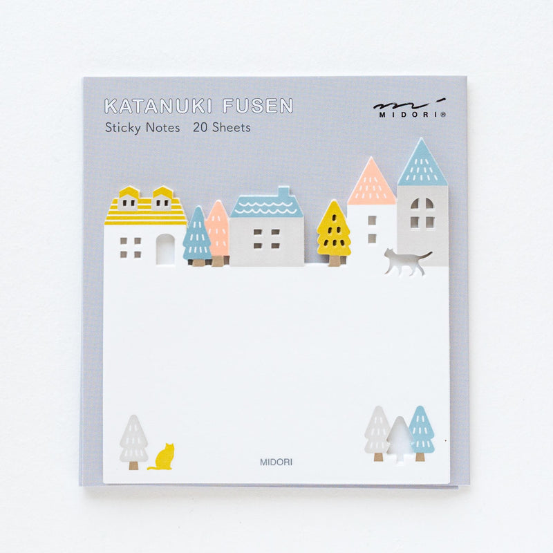 Die-cut Sticky Notes -town-