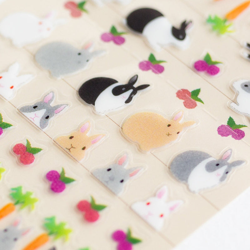 Midori schedule mini stickers "bunnies", mini stickers, Japanese sticker for planner,  journal, hobonichi techo