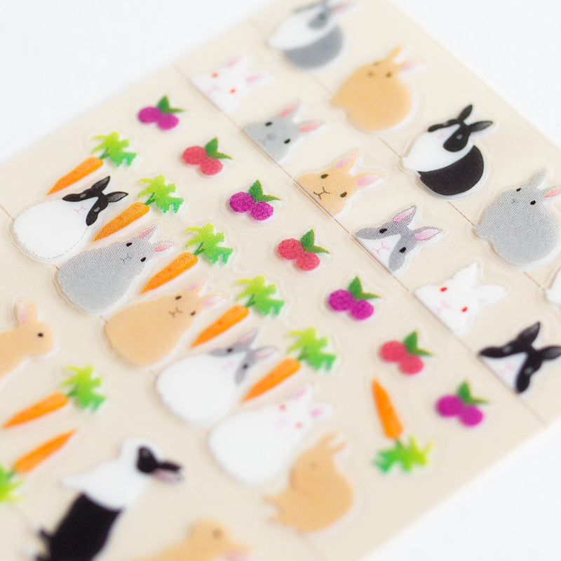 Midori schedule mini stickers "bunnies", mini stickers, Japanese sticker for planner,  journal, hobonichi techo