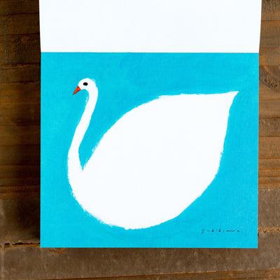 Block memo pad -Swan notes- by Subikiawa. / cozyca products