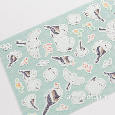 Washi Sticker -saezuri "long tailed tit"-