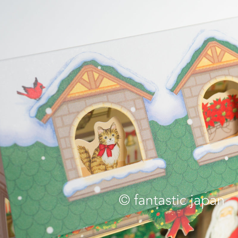 Christmas card "Pop-up card -Santa Claus shop"