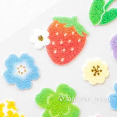Spring flowers fluffy sticker / FORON  sticker