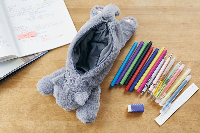 Pencil pouch -POUZOO "lion"- / animal fluffy pen case