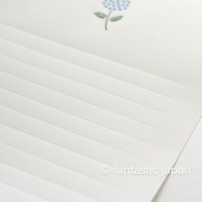 Letterpress letter set / mois et fleurs -hydrangea- by EL COMMUN