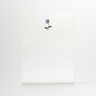 Letterpress letter set / mois et fleurs -viola- by EL COMMUN