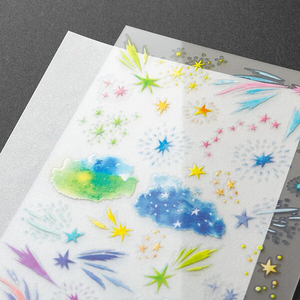 Transfer Sticker -Stars in the watercolour-