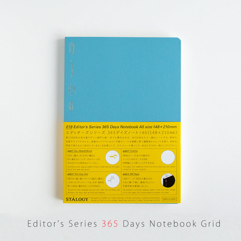 STALOGY  / 018 Editors Series 365 Days Notebook Grid -blue-