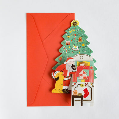 Christmas pop up card -before christmas "sleeping" -