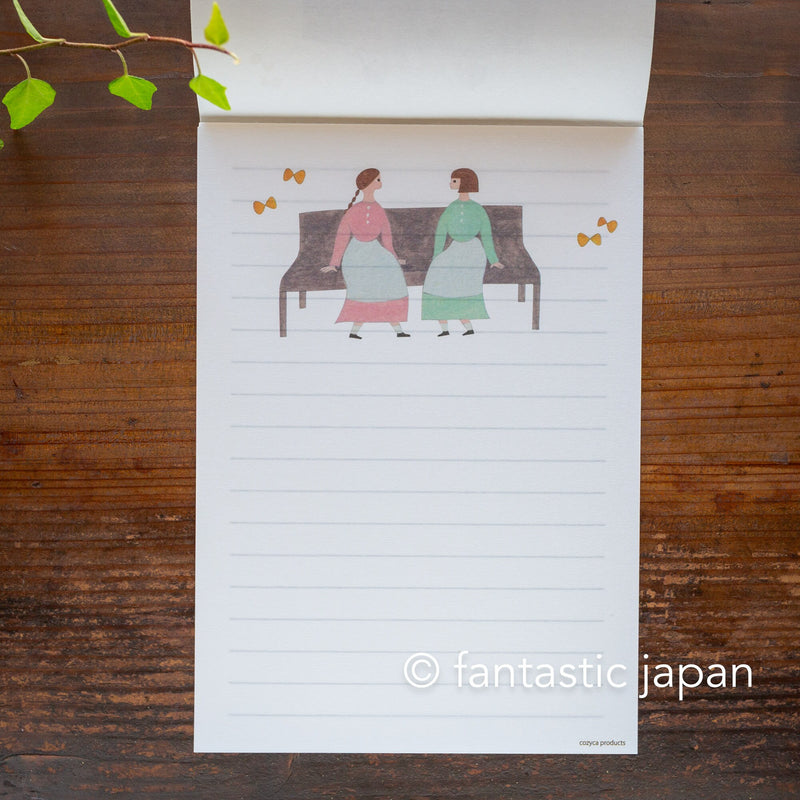 Japanese Washi Writing Letter Pad and Envelopes -talk- by necktie / cozyca products