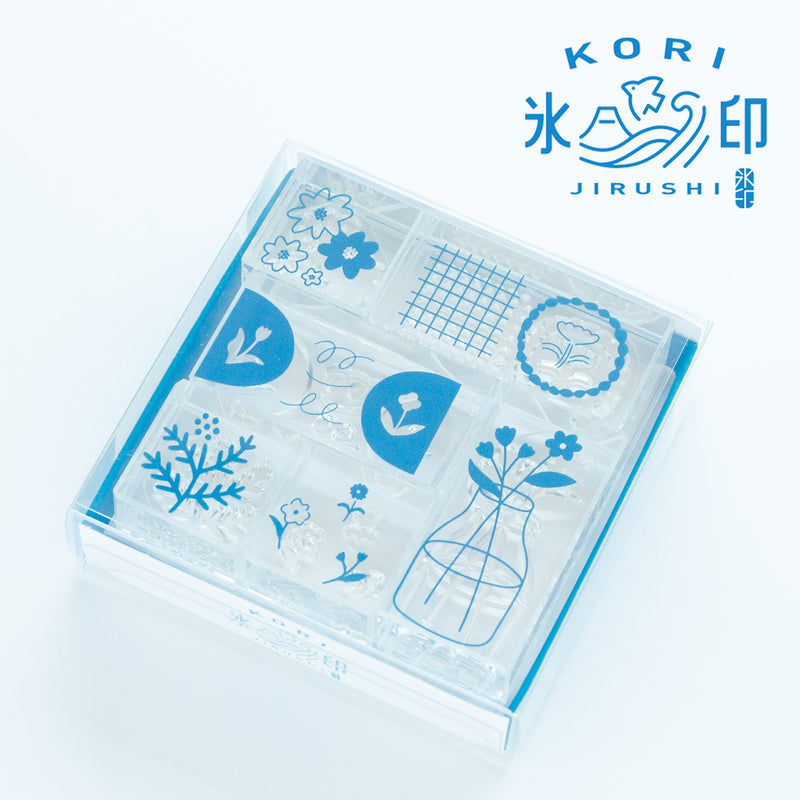 HITOTOKI / KORI Jirushi stamp set of 6 pieces - flowers - / CLSS-003