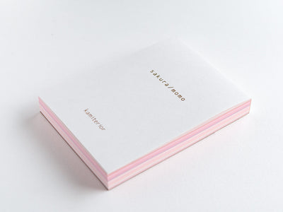 memoterior colors -sakura&momo- / color shade memo pad / kamiterior / made in Japan