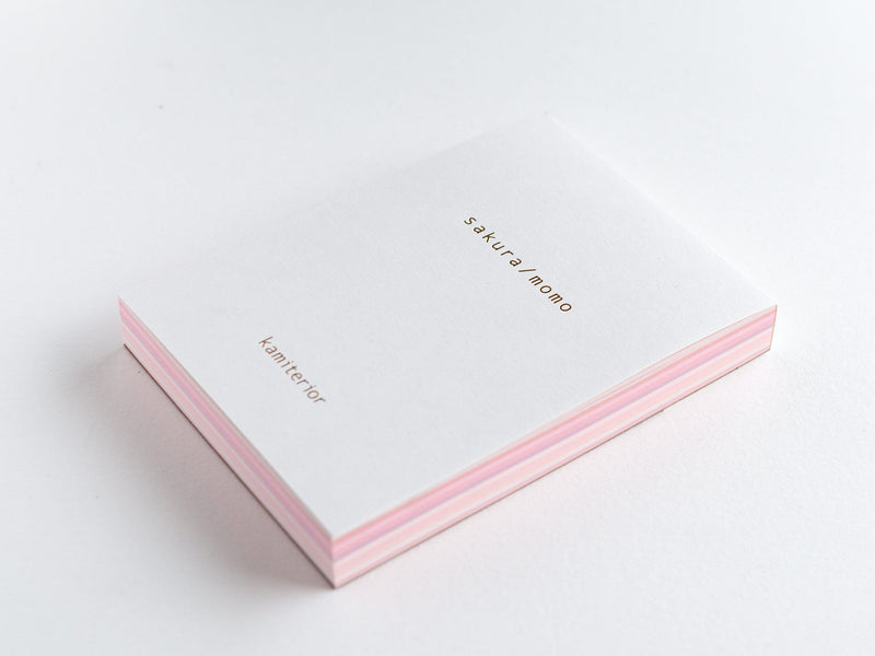memoterior colors -sakura&momo- / color shade memo pad / kamiterior / made in Japan