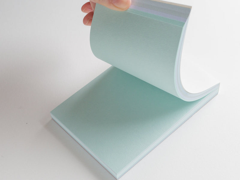 memoterior colors -water&sky- / color shade memo pad / kamiterior / made in Japan