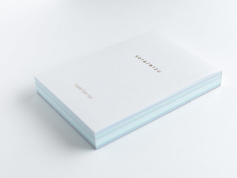 memoterior colors -water&sky- / color shade memo pad / kamiterior / made in Japan