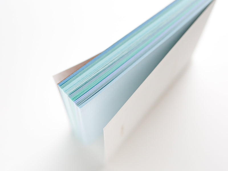 memoterior colors -water&sky- / color shade memo pad / kamiterior / made in Japan