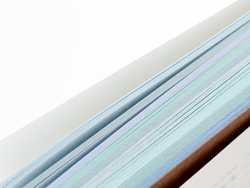 memoterior colors -water&sky- / color shade memo pad / kamiterior / made in Japan