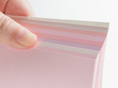 memoterior colors -sakura&momo- / color shade memo pad / kamiterior / made in Japan