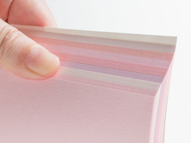 memoterior colors -sakura&momo- / color shade memo pad / kamiterior / made in Japan