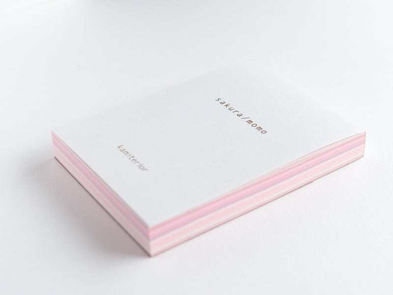 memoterior colors -sakura&momo- / color shade memo pad / kamiterior / made in Japan