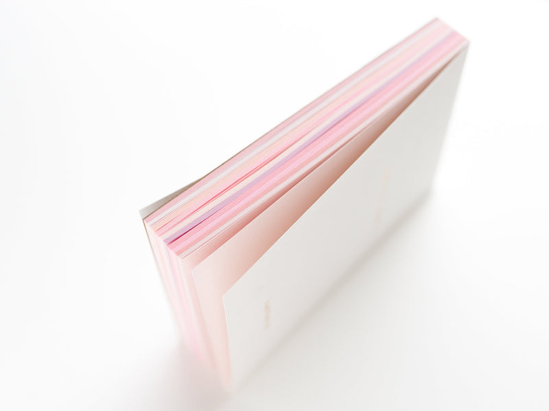 memoterior colors -sakura&momo- / color shade memo pad / kamiterior / made in Japan