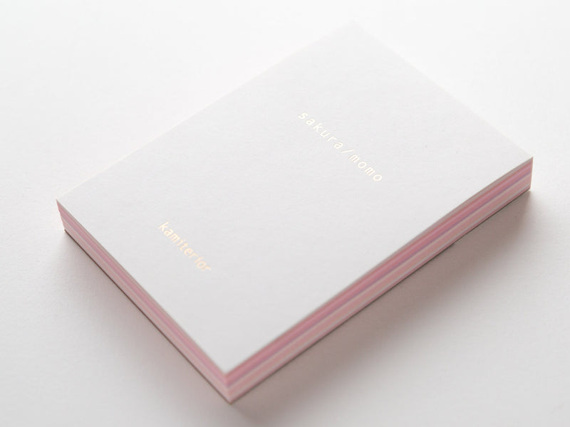 memoterior colors -sakura&momo- / color shade memo pad / kamiterior / made in Japan