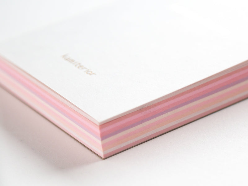 memoterior colors -sakura&momo- / color shade memo pad / kamiterior / made in Japan