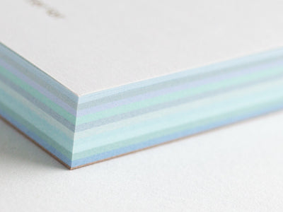memoterior colors -water&sky- / color shade memo pad / kamiterior / made in Japan
