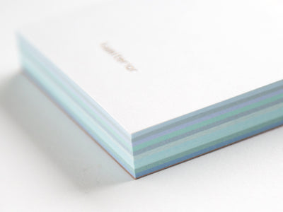 memoterior colors -water&sky- / color shade memo pad / kamiterior / made in Japan