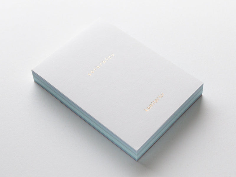 memoterior colors -water&sky- / color shade memo pad / kamiterior / made in Japan
