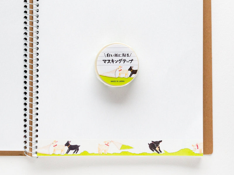Mind Wave Masking Tape -goats on white paper- / cosmos washi tape / made in Japan /
