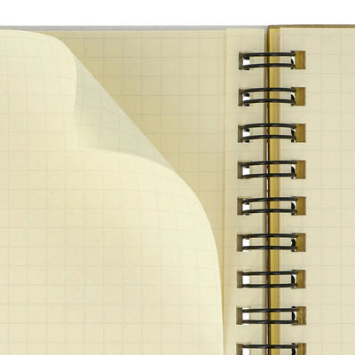 DELFONICS / Rollbahn spiral notebook Large (5.6" x 7.1" ) -metalic gold-